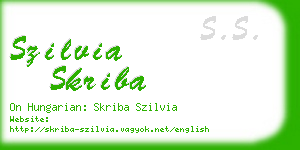 szilvia skriba business card